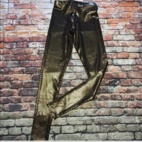 One billion tiny gold squares blackmilk leggings